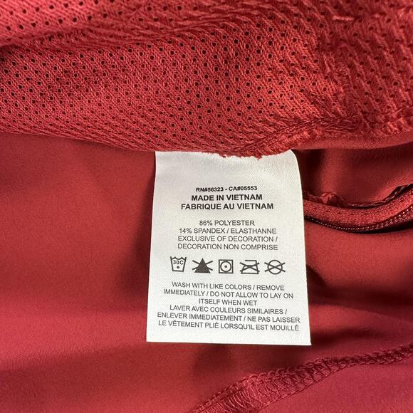 Nike Football Coaches Jacket Mens Medium Red 1/4 Zip Long Sleeve Hooded Pullover - Picture 8 of 11